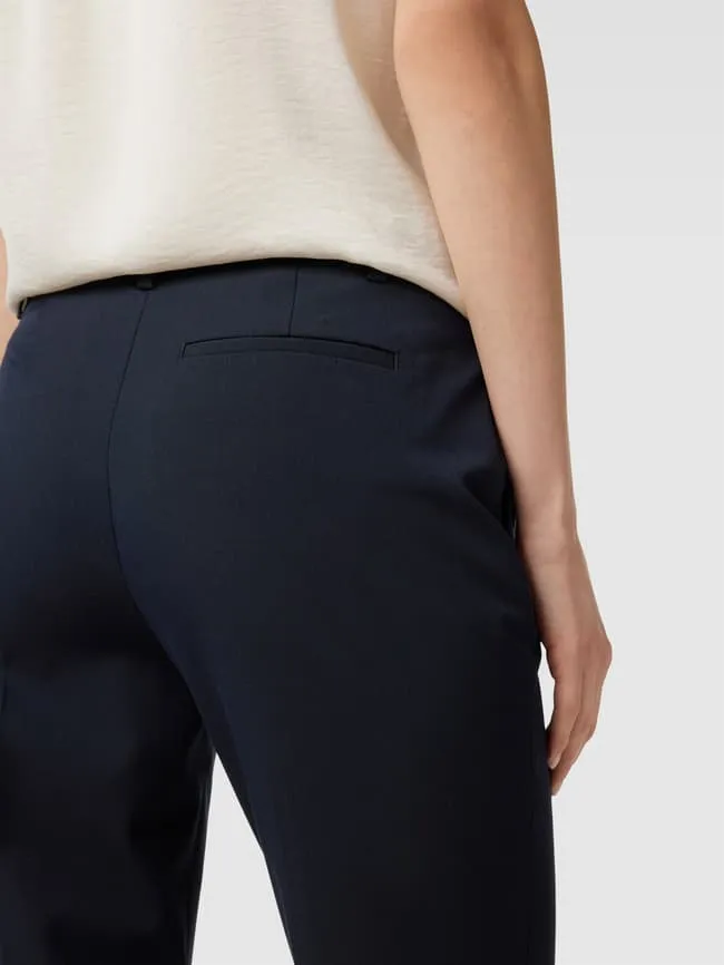 Christian Berg press pleated trousers, navy
